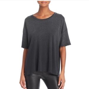 Current/Elliott The Roadie Grey Ombre Sparkle Top
